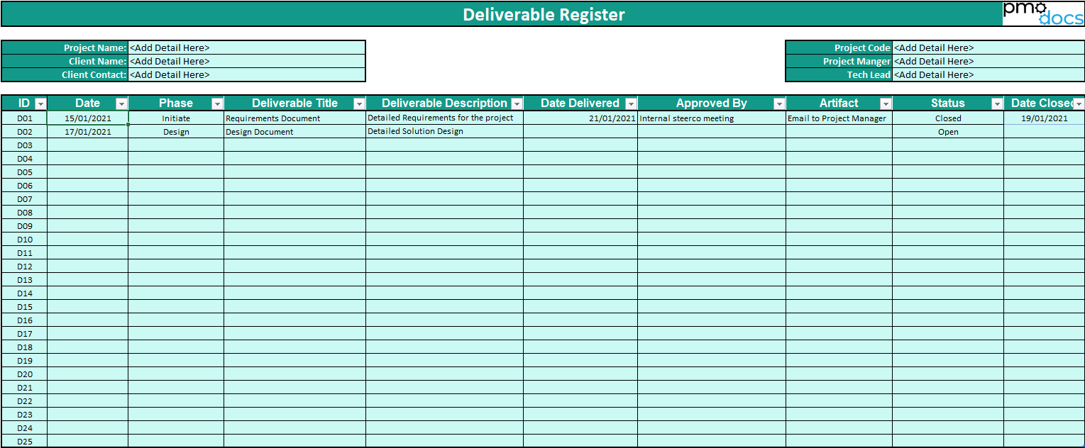 Basic Deliverable Reg.